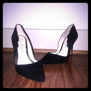 Jessica Simpson Black Suede Pumps